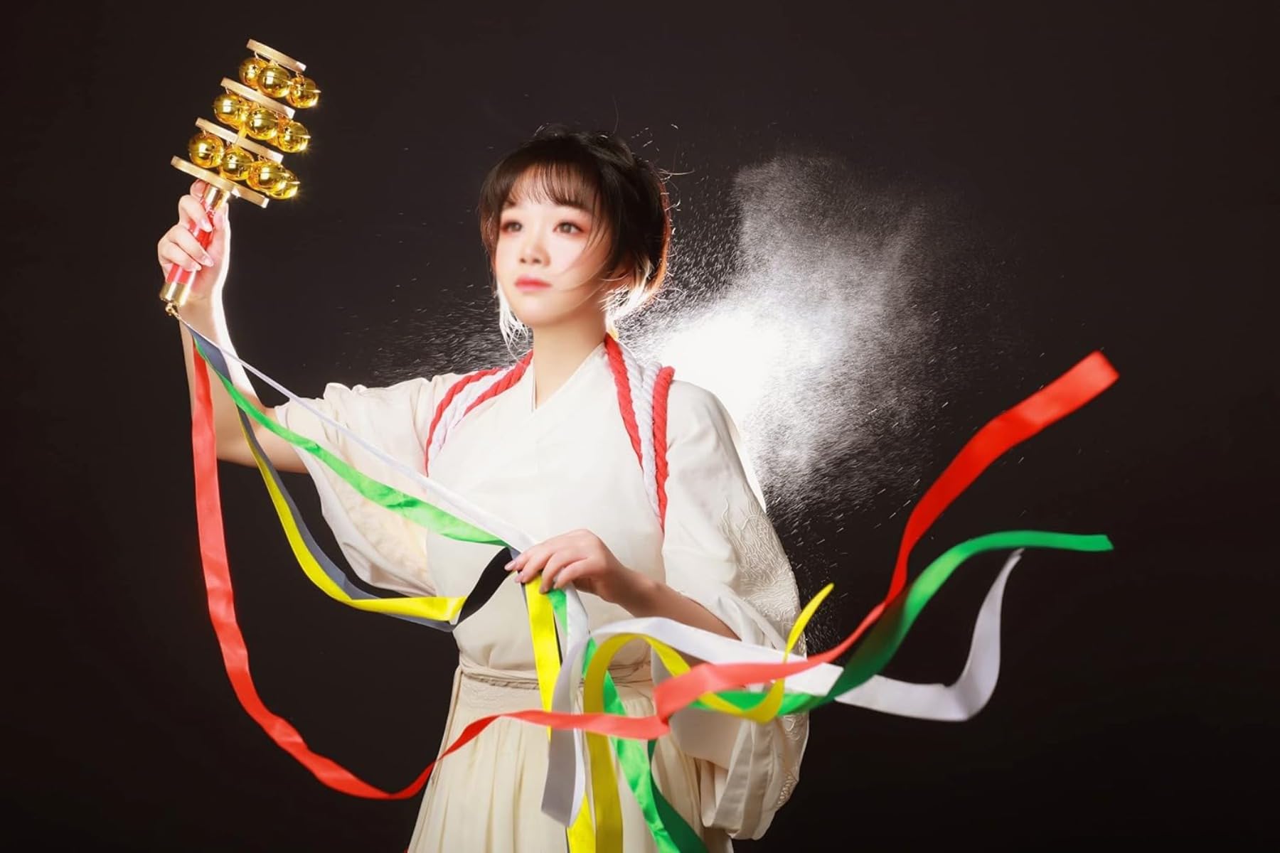 Amazon.co.jp: Fiegcit 神楽鈴 神楽鈴 衣装道具 コスプレ小物 舞台